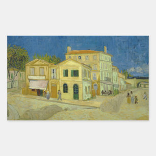 Vincent van Gogh - The Yellow House (`The Street') Rechteckiger Aufkleber