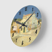 Vincent van Gogh - The Yellow House (The Street) Runde Wanduhr (Winkel)