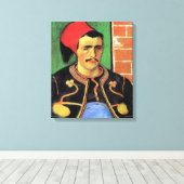 Vincent Van Gogh - The Zouave - Soldier Portrait Leinwanddruck (Insitu (Holzboden))
