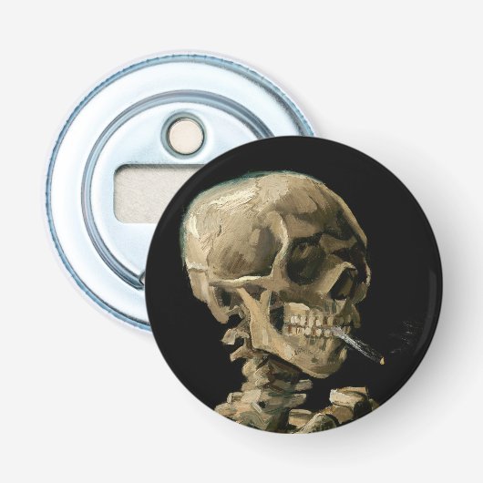 Vincent van Gogh - Totenkopf mit brennender Zigare Flaschenöffner (Vorderseite)