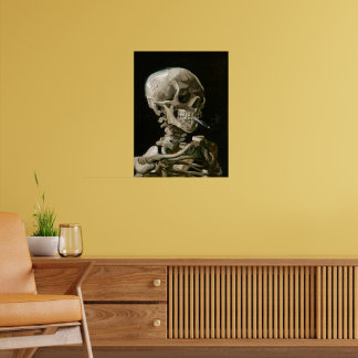 Vincent van Gogh Totenkopf mit brennender Zigarett Poster