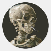 Vincent van Gogh Totenkopf mit brennender Zigarett