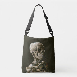 Vincent van Gogh Totenkopf mit brennender Zigarett Tragetaschen Mit Langen Trägern