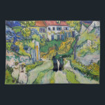 Vincent van Gogh - Treppe bei Auvers Geschirrtuch<br><div class="desc">Treppe von Auvers - Vincent van Gogh,  Öl auf Leinwand,  1890 in Auvers-sur-Oise</div>