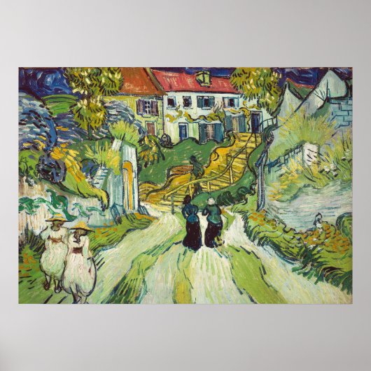 Vincent van Gogh Treppe bei Auvers Poster (Vorne)