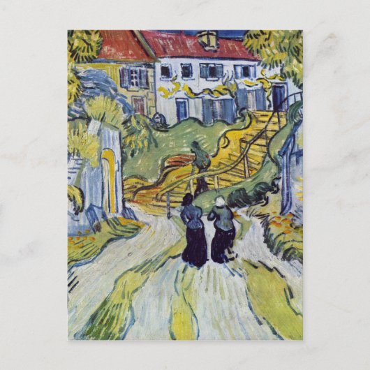 Vincent van Gogh - Treppe bei Auvers Postkarte (Vorderseite)