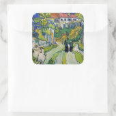Vincent van Gogh - Treppe bei Auvers Quadratischer Aufkleber (Tasche)