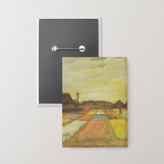 Vincent Van Gogh Tulip Fields Button-Geschenk Button (Vorderseite/Rückseite)