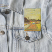 Vincent Van Gogh Tulip Fields Button-Geschenk Button (Insitu)