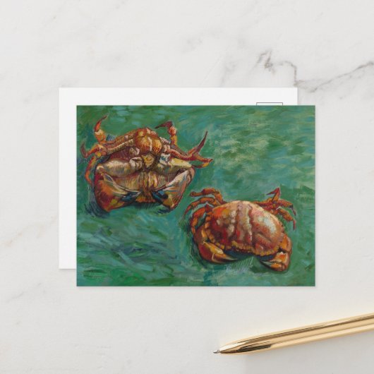 Vincent Van Gogh, Two Crabs Postkarte (Vorderseite/Rückseite Beispiel)