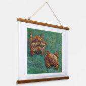 Vincent Van Gogh, Two Crabs Wandteppich Mit Holzrahmen (Gewinkelt)