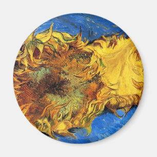 Vincent Van Gogh - Two Cut Sunflowers - Fine Art Magnet