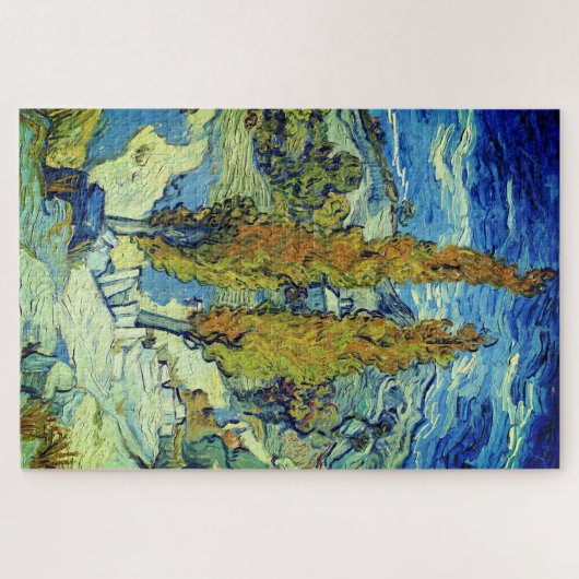 Vincent Van Gogh Two Poplars in Saint-Rémy Puzzle (Horizontal)