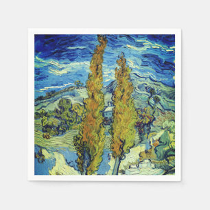 Vincent Van Gogh Two Poplars in Saint-Rémy Serviette