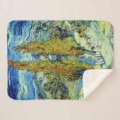 Vincent Van Gogh Two Poplars in Saint-Rémy Sherpadecke (Vorderseite (Horizontal))