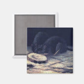 Vincent Van Gogh - Two Rats - Rat Lover Fine Art Magnet (Vorderseite/Rückseite)