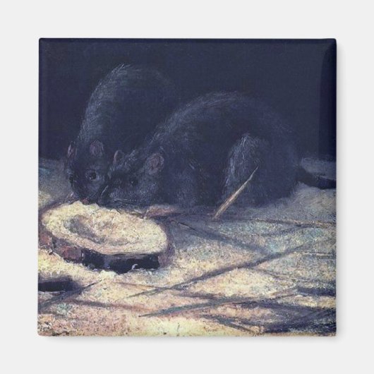 Vincent Van Gogh - Two Rats - Rat Lover Fine Art Magnet (Vorne)