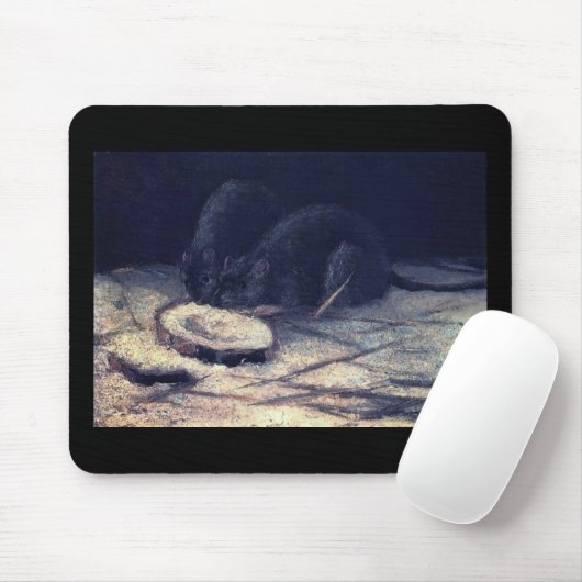Vincent Van Gogh - Two Rats - Rat Lover Fine Art Mousepad (Mit Mouse)