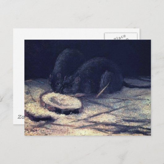 Vincent Van Gogh - Two Rats - Rat Lover Fine Art Postkarte (Vorne/Hinten)