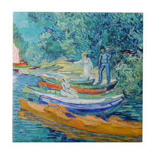 Vincent van Gogh - Ufer der Oise bei Auvers Fliese