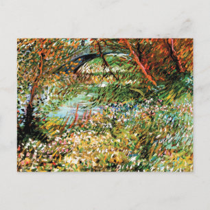 Vincent Van Gogh - Ufer der Seine im Frühling Postkarte