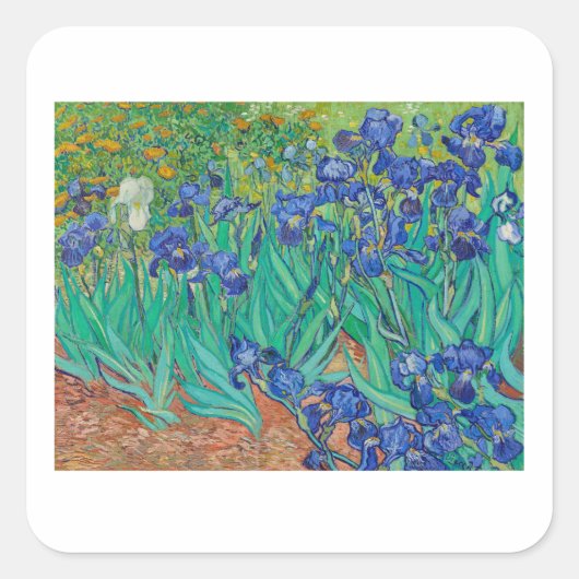 VINCENT VAN GOGH UMSCHLAG AUFKLEBER "IRISES" (Vorderseite)