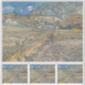 Vincent Van Gogh, umzäuntes Feld mit Bauern Aufkleber (Vorderseite)