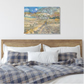 Vincent Van Gogh, umzäuntes Feld mit Bauern Leinwanddruck (Insitu (Schlafzimmer))