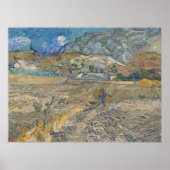 Vincent Van Gogh, umzäuntes Feld mit Bauern Poster (Vorne)