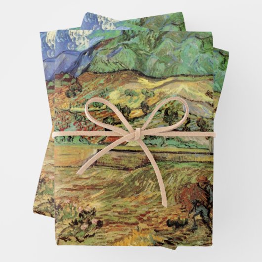 Vincent van Gogh - Umzäuntes Weizenfeld w Bauernho Geschenkpapier Set (Beispiel)