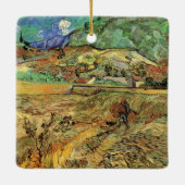 Vincent van Gogh - Umzäuntes Weizenfeld w Bauernho Keramikornament (Rückseite)