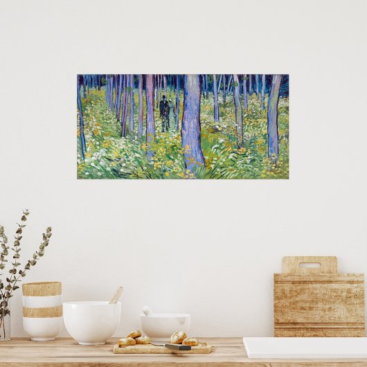 Vincent van Gogh UnderGrowth mit zwei Zahlen Poster (Küche)