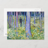 Vincent van Gogh UnderGrowth mit zwei Zahlen Postkarte (Vorne/Hinten)