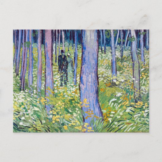 Vincent van Gogh UnderGrowth mit zwei Zahlen Postkarte (Vorderseite)