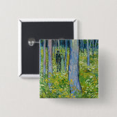 Vincent van Gogh - Unterholz mit zwei Figuren Button (Vorne & Hinten)