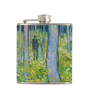 Vincent van Gogh - Unterholz mit zwei Figuren Flachmann