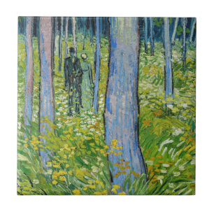 Vincent van Gogh - Unterholz mit zwei Figuren Fliese