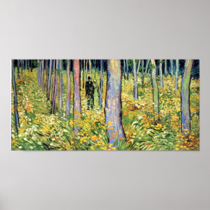 Vincent Van Gogh - Unterholz mit zwei Figuren Poster
