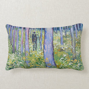 Vincent van Gogh-Unterholz mit zwei Zahlen Lendenkissen