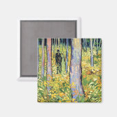 Vincent Van Gogh - Unterwachstum mit zwei Zahlen Magnet (Vorderseite/Rückseite)