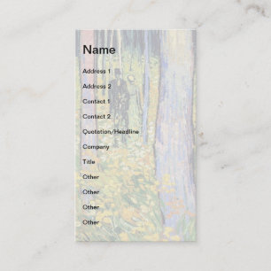 Vincent Van Gogh - Unterwachstum mit zwei Zahlen Visitenkarte