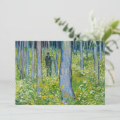 Vincent van Gogh - Unterwuchs mit zwei Zahlen Dankeskarte (Stehend Vorderseite)