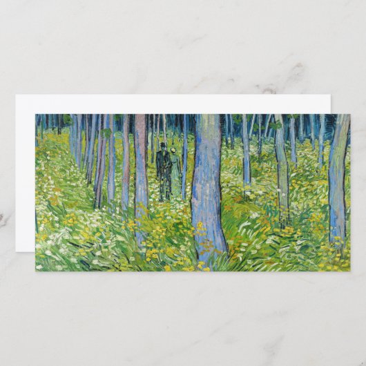 Vincent van Gogh - Unterwuchs mit zwei Zahlen Dankeskarte (Vorne/Hinten)