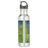 Vincent van Gogh - Unterwuchs mit zwei Zahlen Edelstahlflasche (Rückseite)