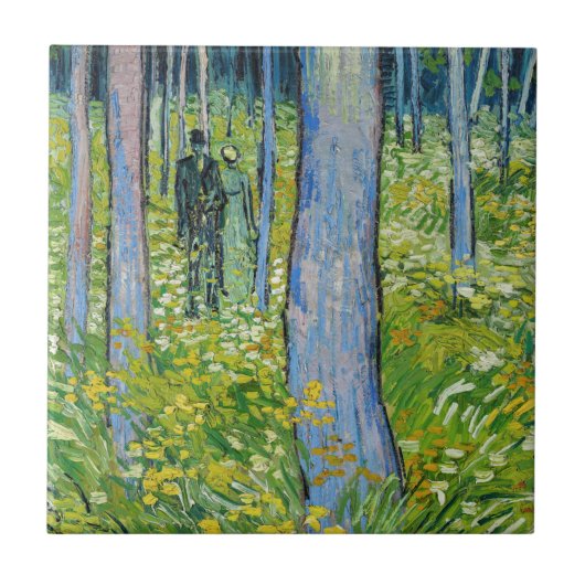 Vincent van Gogh - Unterwuchs mit zwei Zahlen Fliese (Vorderseite)