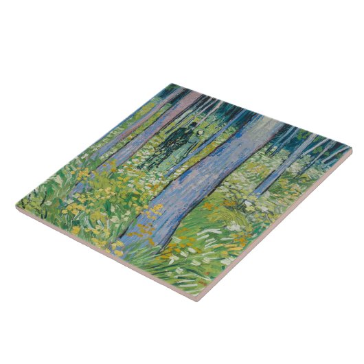 Vincent van Gogh - Unterwuchs mit zwei Zahlen Fliese (Seite)