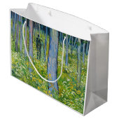 Vincent van Gogh - Unterwuchs mit zwei Zahlen Große Geschenktüte (Rückseite Schrägansicht)