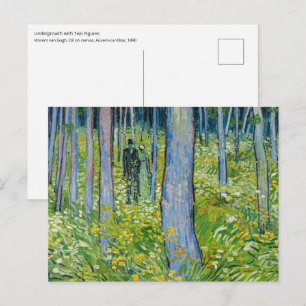 Vincent van Gogh - Unterwuchs mit zwei Zahlen Postkarte