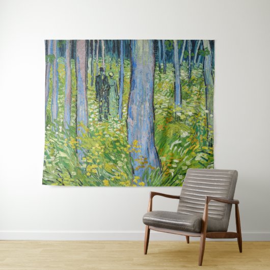 Vincent van Gogh - Unterwuchs mit zwei Zahlen Wandteppich (Beispiel (Horizontal))