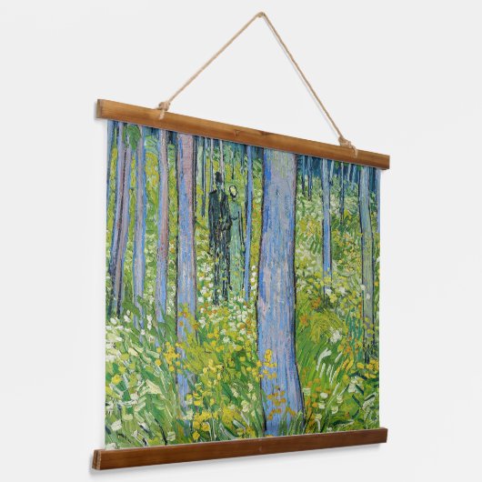 Vincent van Gogh - Unterwuchs mit zwei Zahlen Wandteppich Mit Holzrahmen (Gewinkelt)